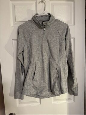 Kyodan Gray & white Quarter-Zip Pullover Sweater